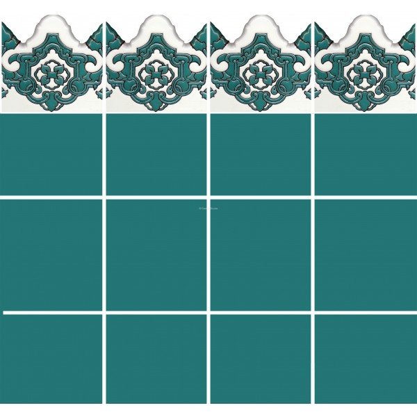 Ceramic High Relief Border Tile Plaquet Eliza